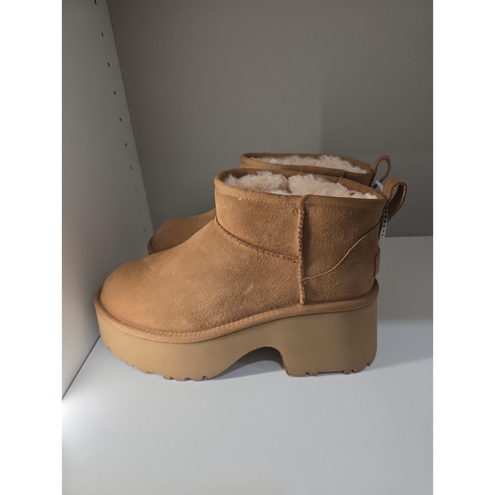 UGG NWT Platform Mini Boots | Chestnut | Cozy & Trendy | Size 8 - Picture 7 of 8